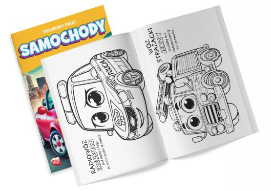 Kolorowy świat Samochody z naklejkami Martel